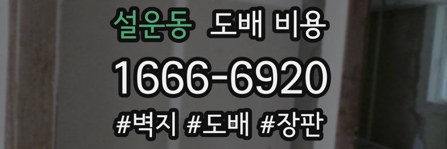설운동 도배 비용