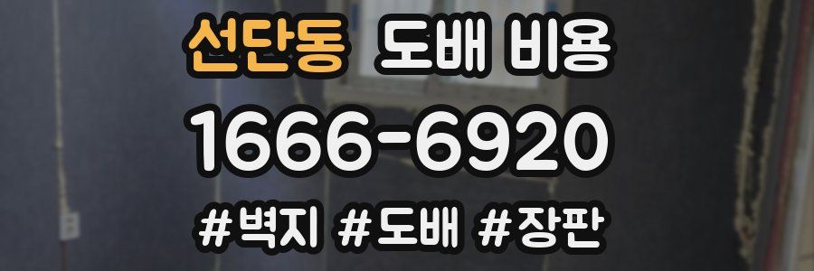 선단동 도배 비용