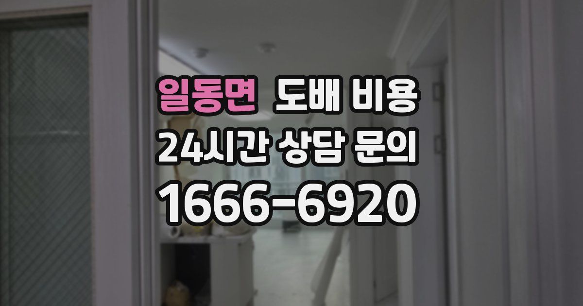 일동면 도배 비용