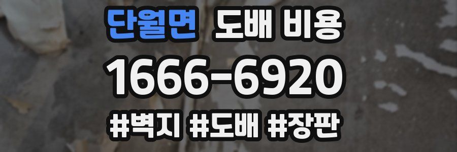 단월면 도배 비용