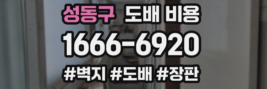성동구 도배 비용