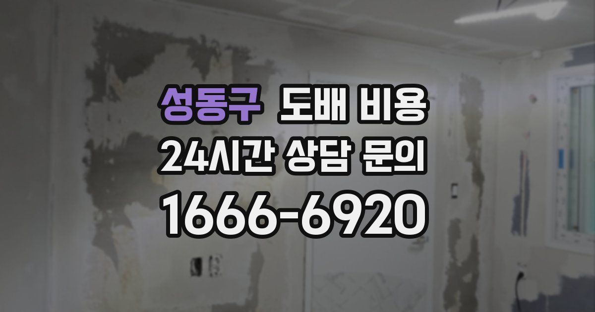 성동구 도배 비용