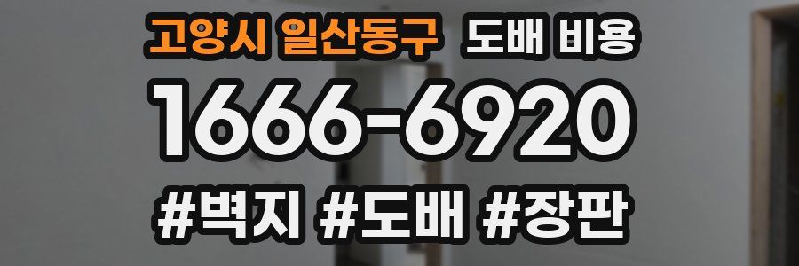 고양시 일산동구 도배 비용