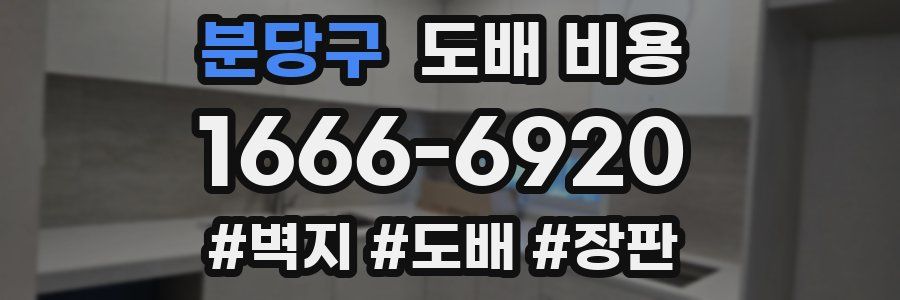 분당구 도배 비용