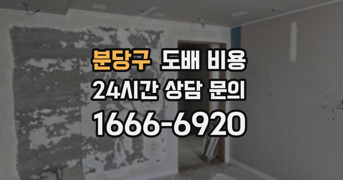 분당구 도배 비용