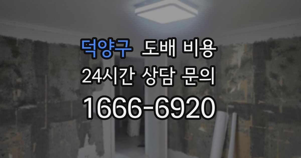 덕양구 도배 비용