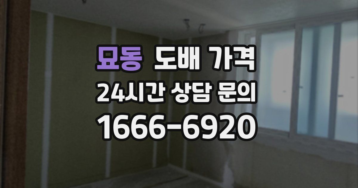 묘동 도배 가격