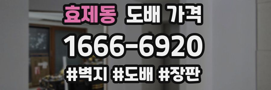 효제동 도배 가격
