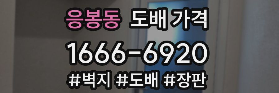 응봉동 도배 가격