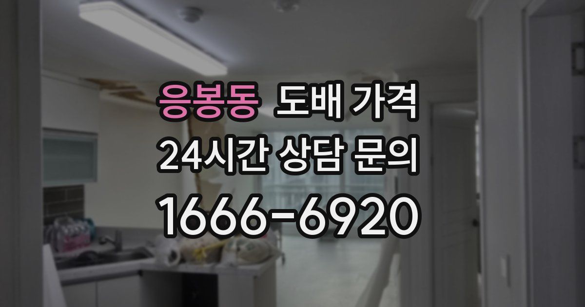 응봉동 도배 가격