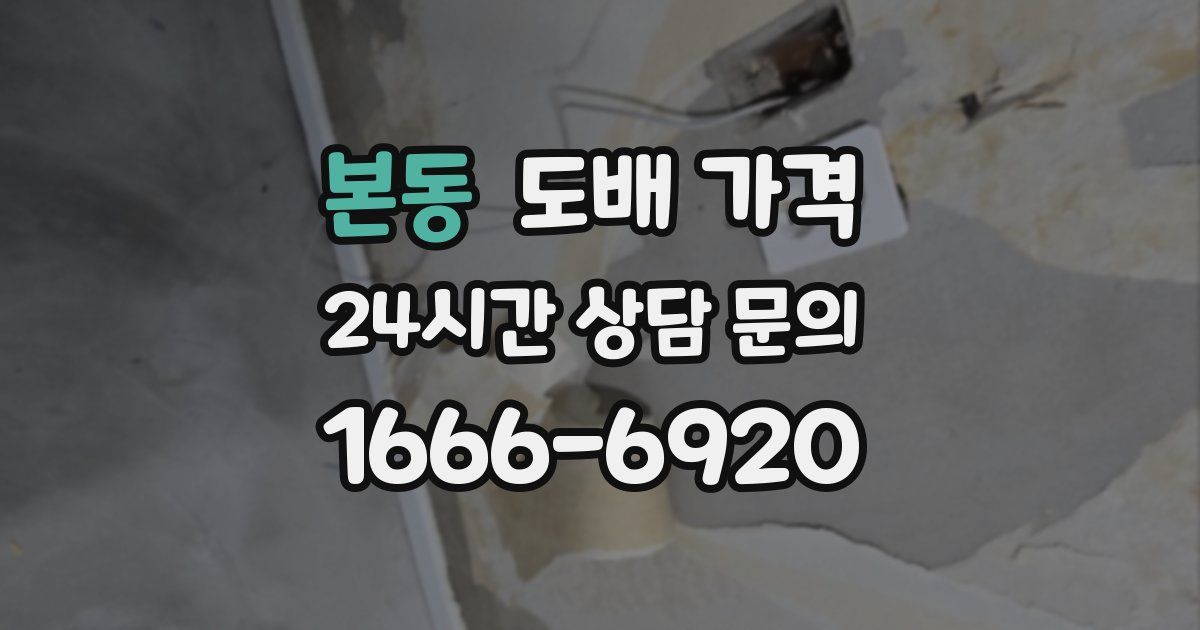 본동 도배 가격