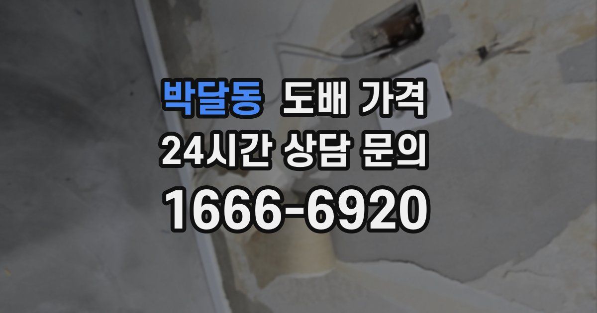박달동 도배 가격