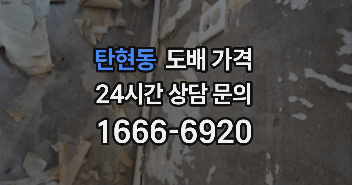 탄현동 도배 가격
