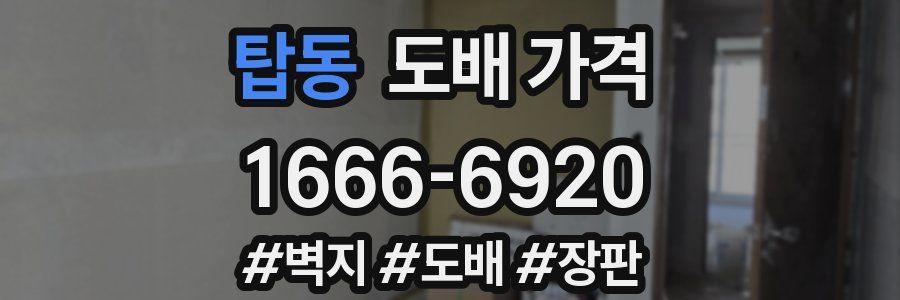탑동 도배 가격