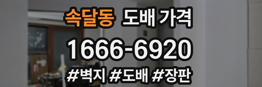 속달동 도배 가격