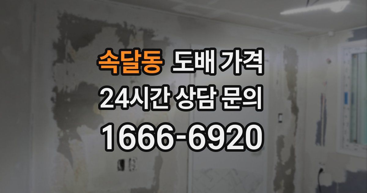 속달동 도배 가격