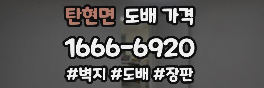 탄현면 도배 가격