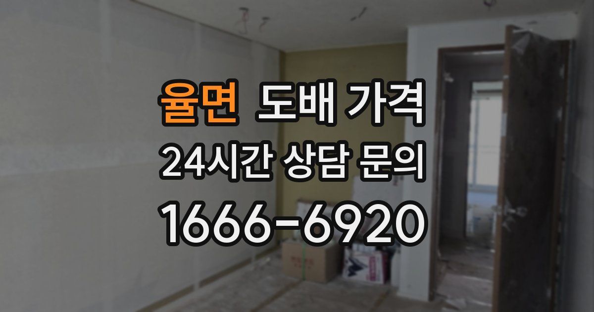 율면 도배 가격