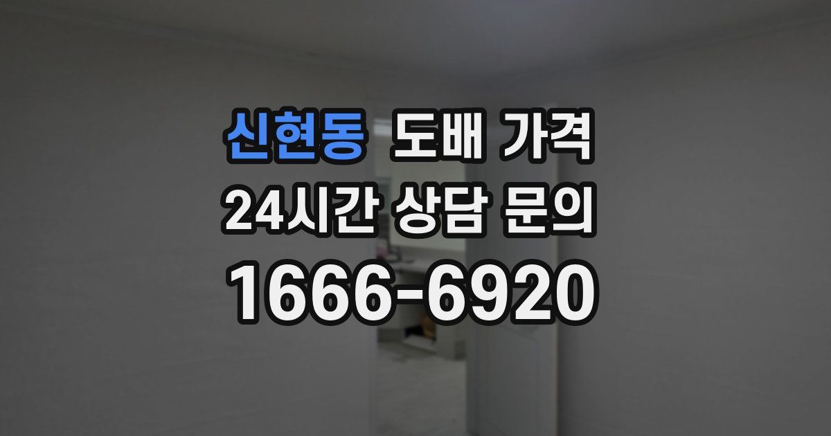 신현동 도배 가격
