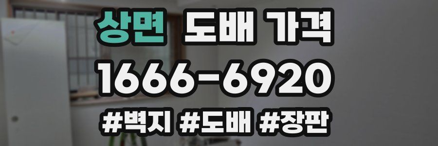 상면 도배 가격