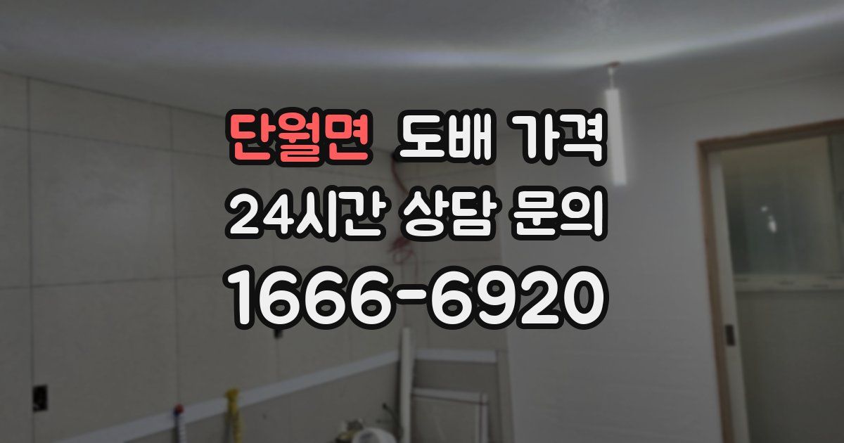 단월면 도배 가격