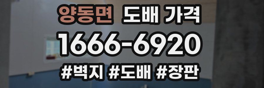 양동면 도배 가격