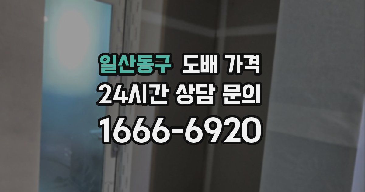 일산동구 도배 가격