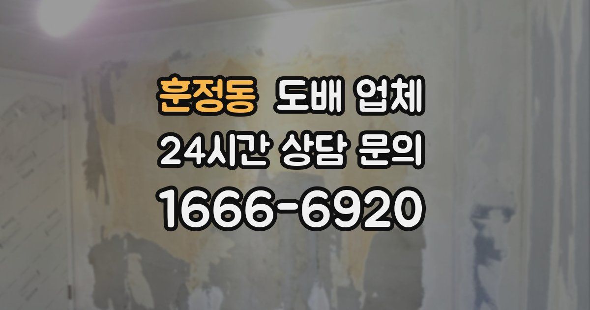 훈정동 도배 업체