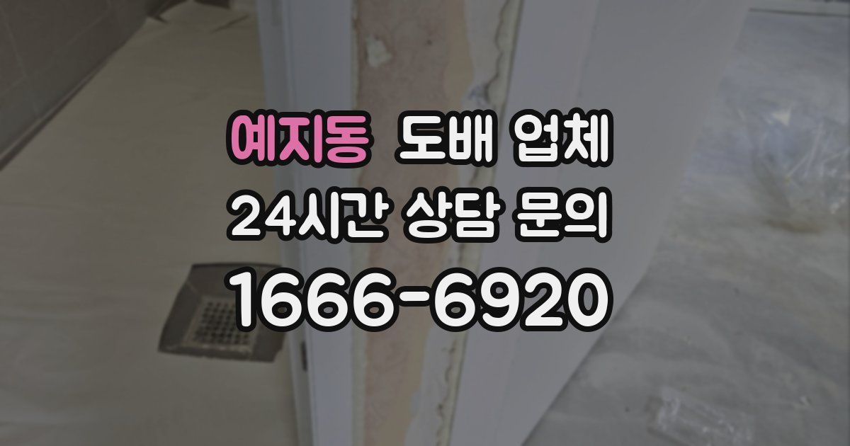 예지동 도배 업체