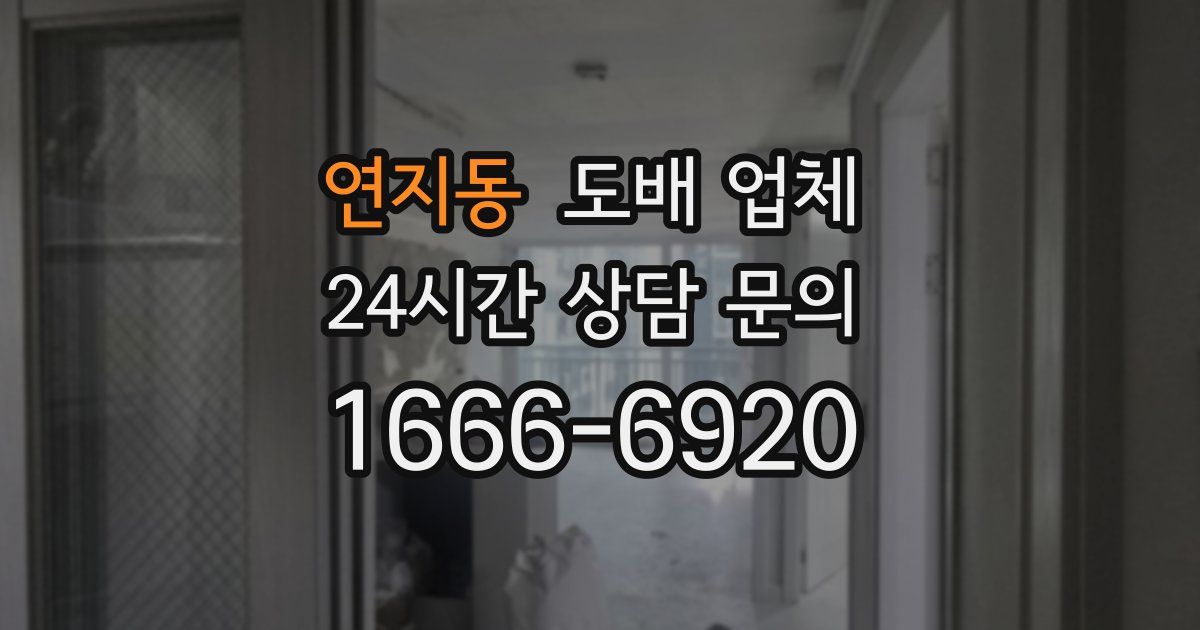 연지동 도배 업체
