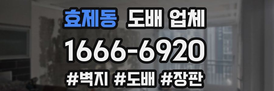 효제동 도배 업체