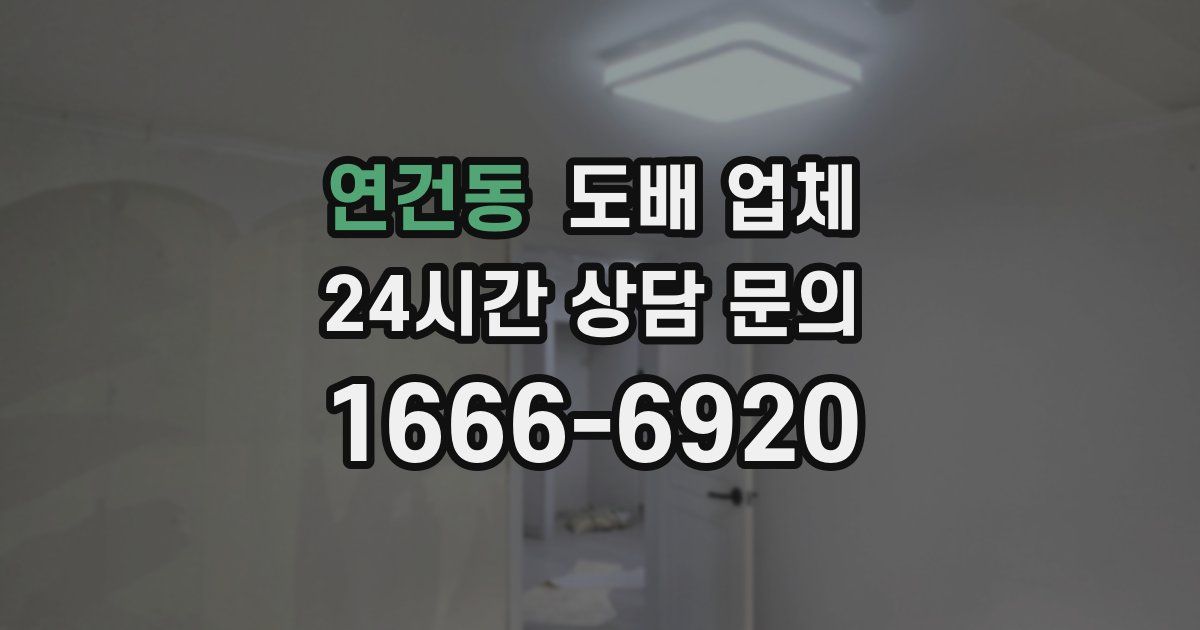 연건동 도배 업체