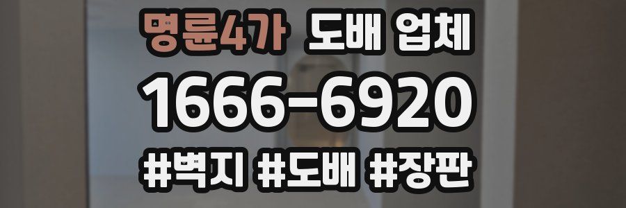명륜4가 도배 업체