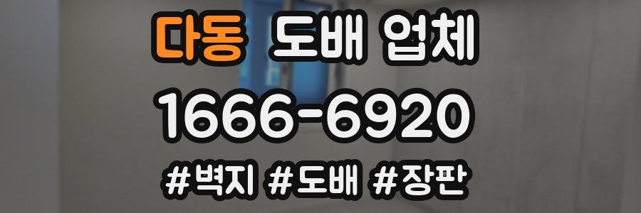 다동 도배 업체