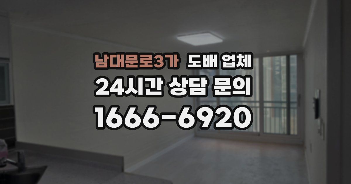 남대문로3가 도배 업체