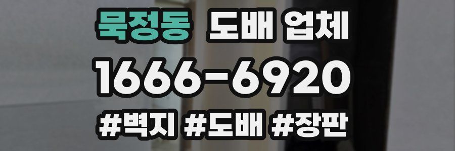 묵정동 도배 업체