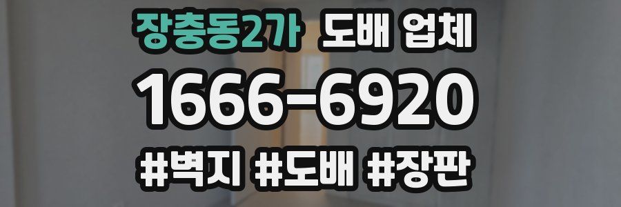 장충동2가 도배 업체