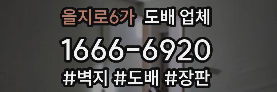 을지로6가 도배 업체