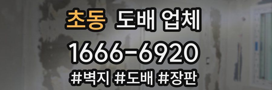 초동 도배 업체