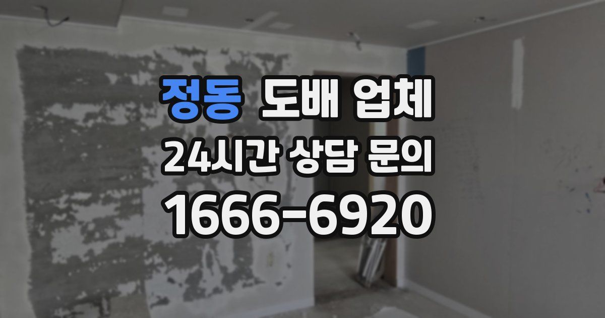정동 도배 업체