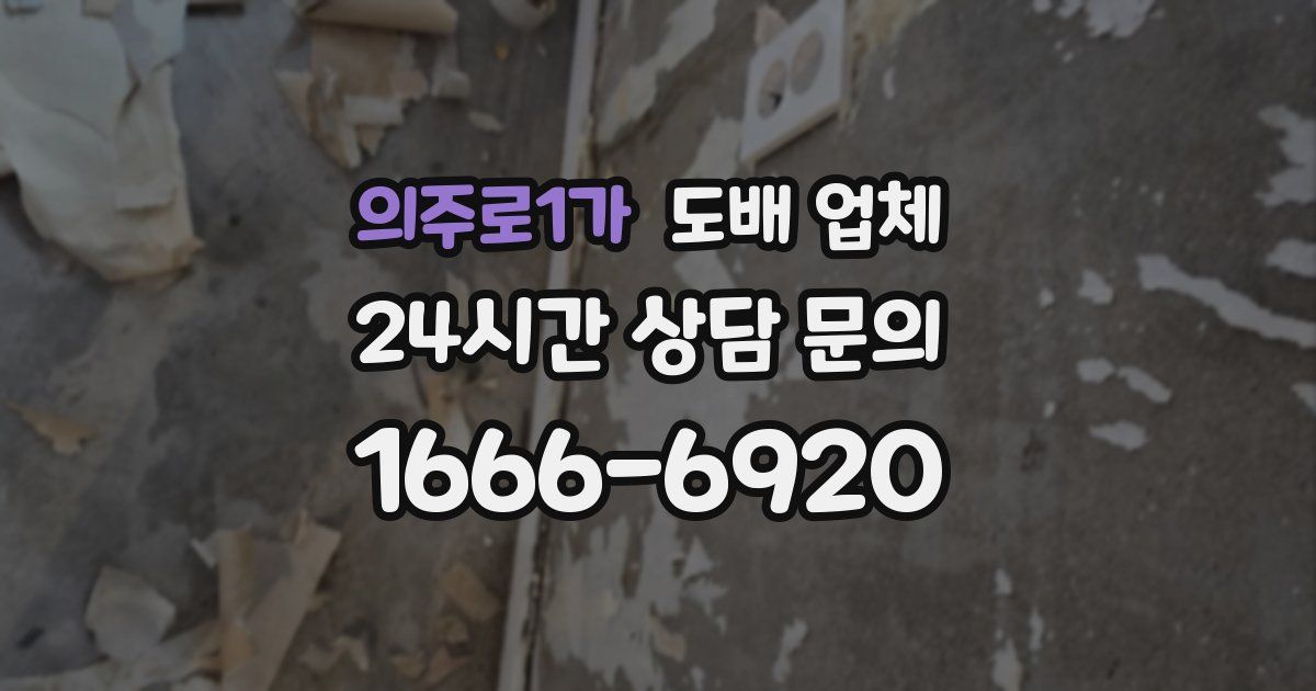 의주로1가 도배 업체