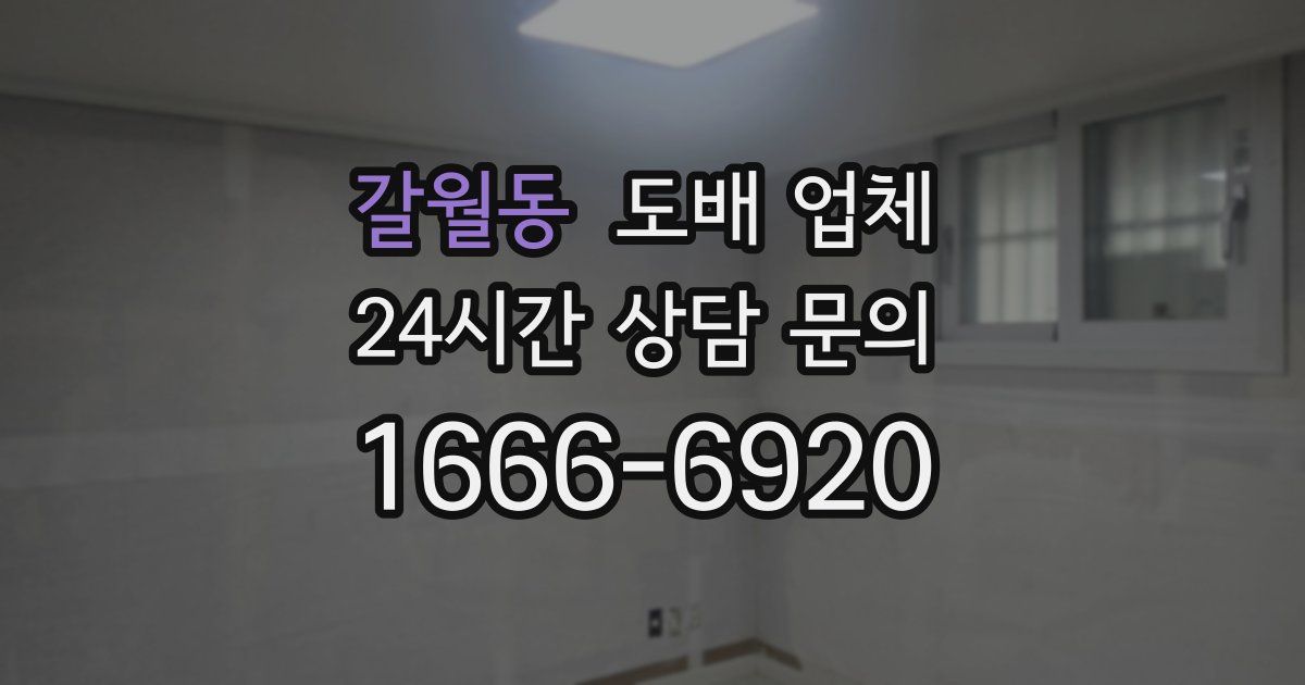 갈월동 도배 업체