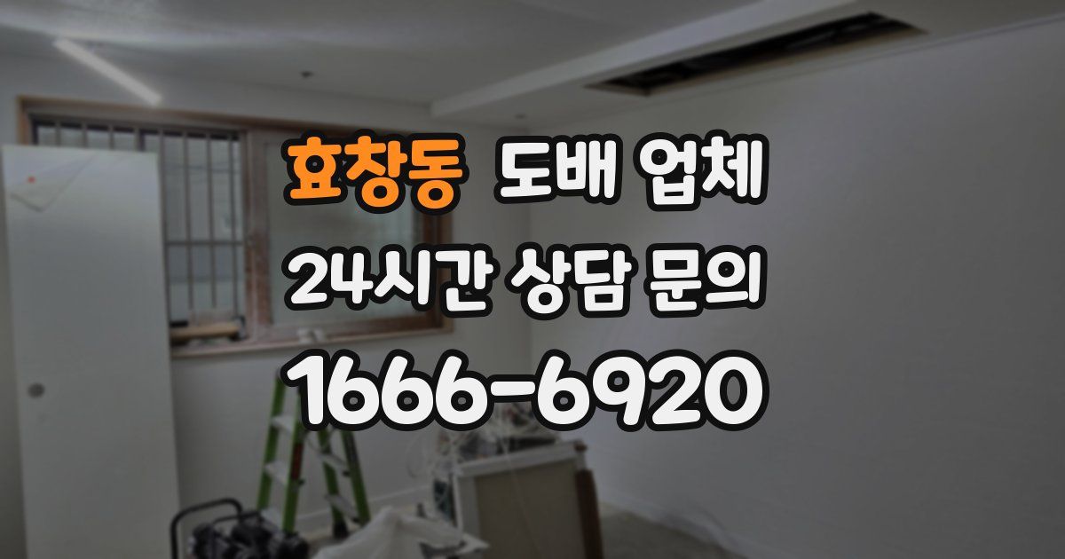 효창동 도배 업체