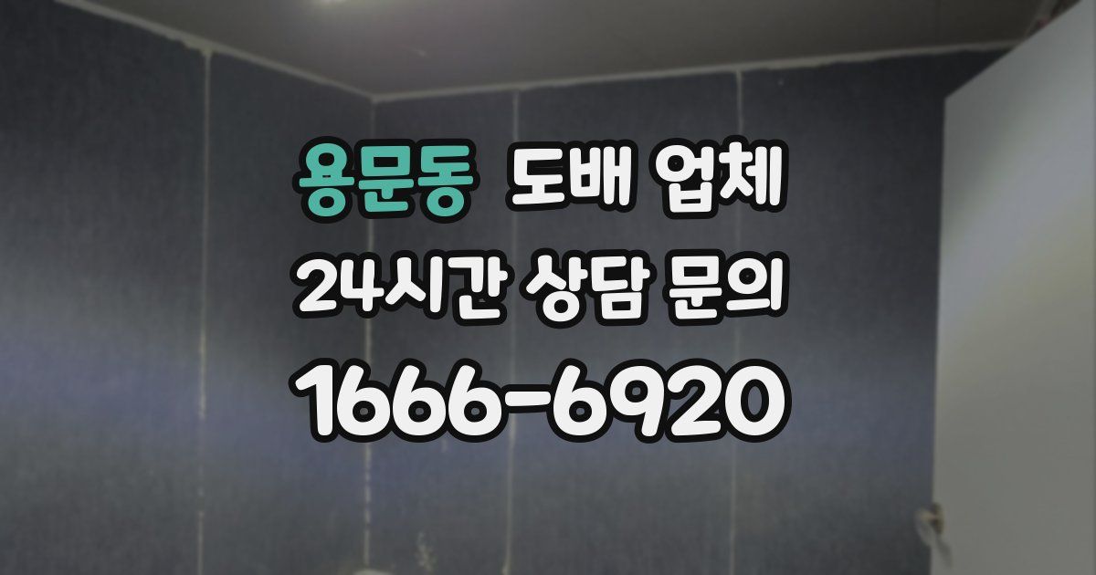 용문동 도배 업체