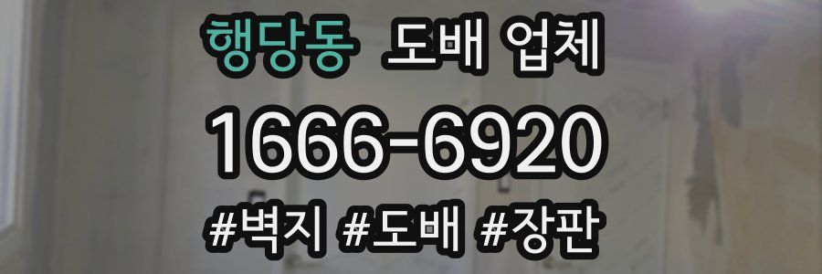 행당동 도배 업체