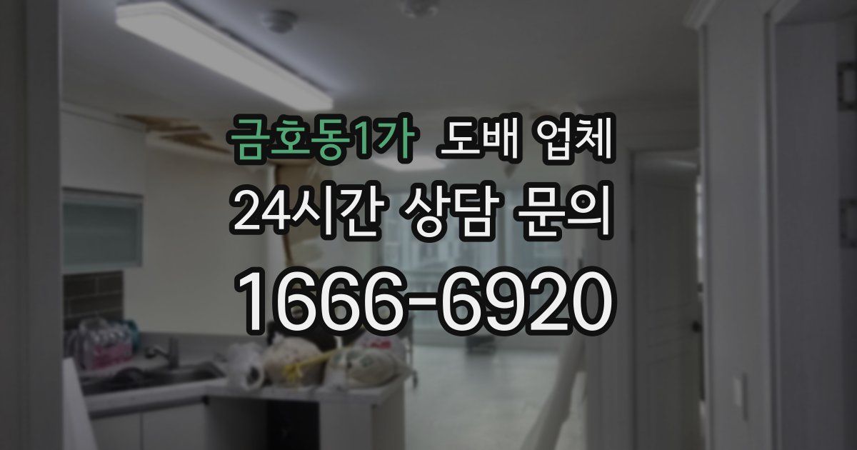 금호동1가 도배 업체
