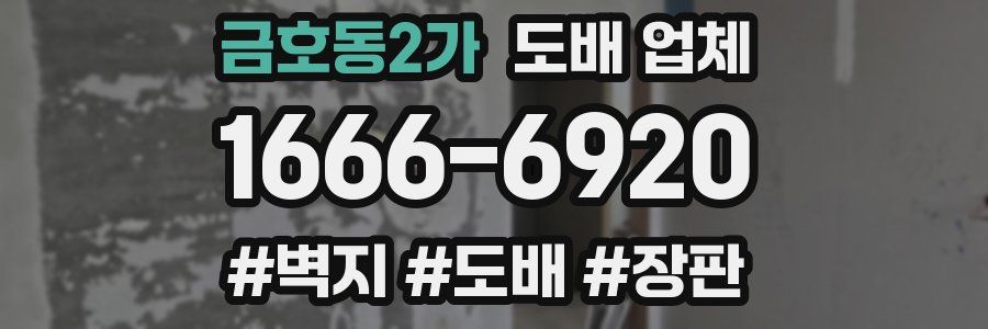 금호동2가 도배 업체