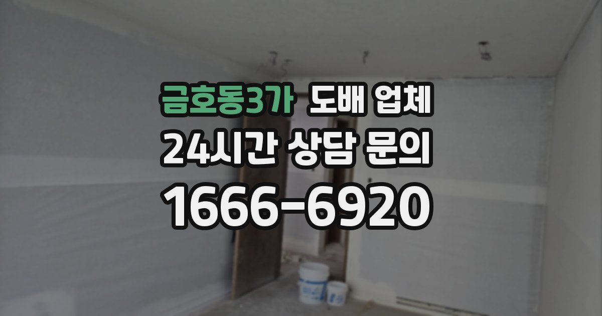 금호동3가 도배 업체