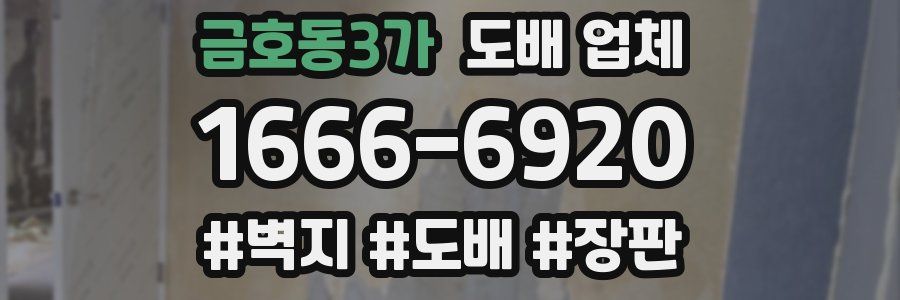 금호동3가 도배 업체