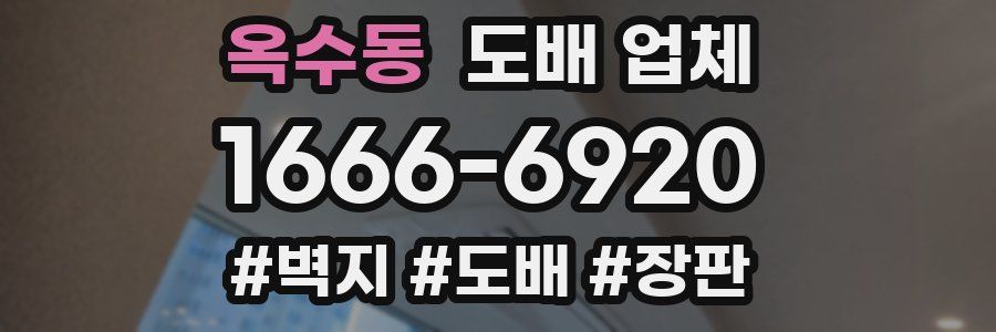 옥수동 도배 업체